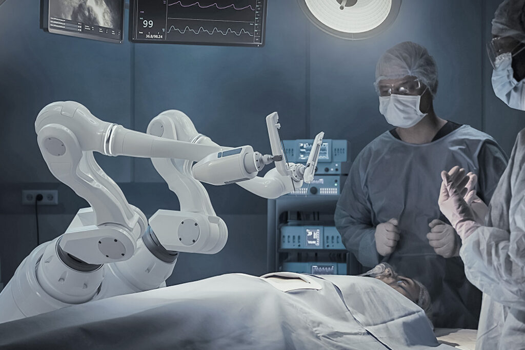 Robotic assistive surgery technology, which relies on Precious Plate's precision, biocompatible electroplating for safe and reliable operation in the operating room.